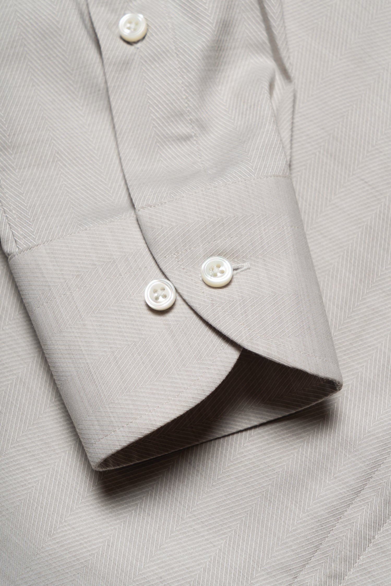 Oatmeal Mandarin Collar Blending Shirt #DH37