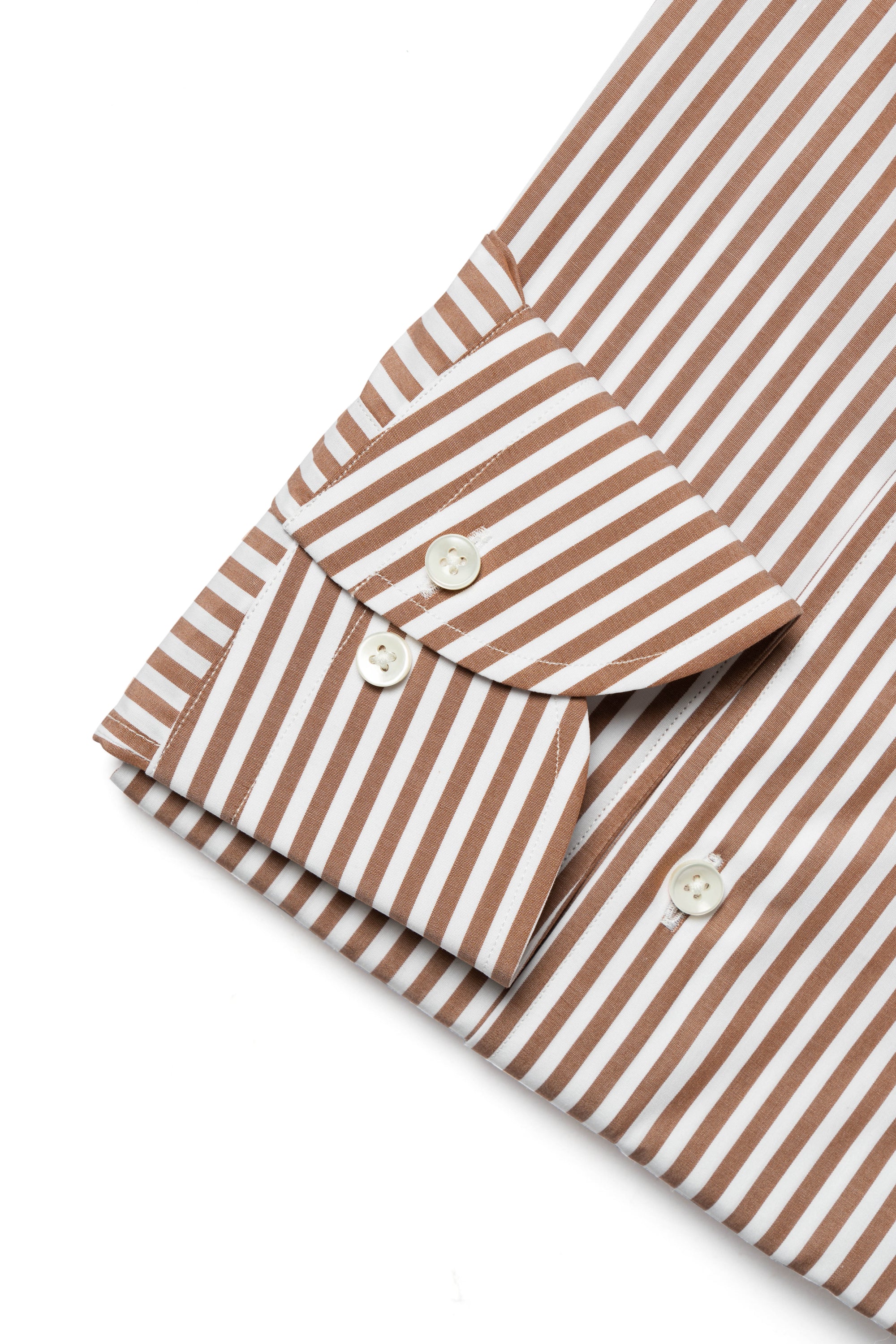 MTO Brown Stripe Cotton Shirt