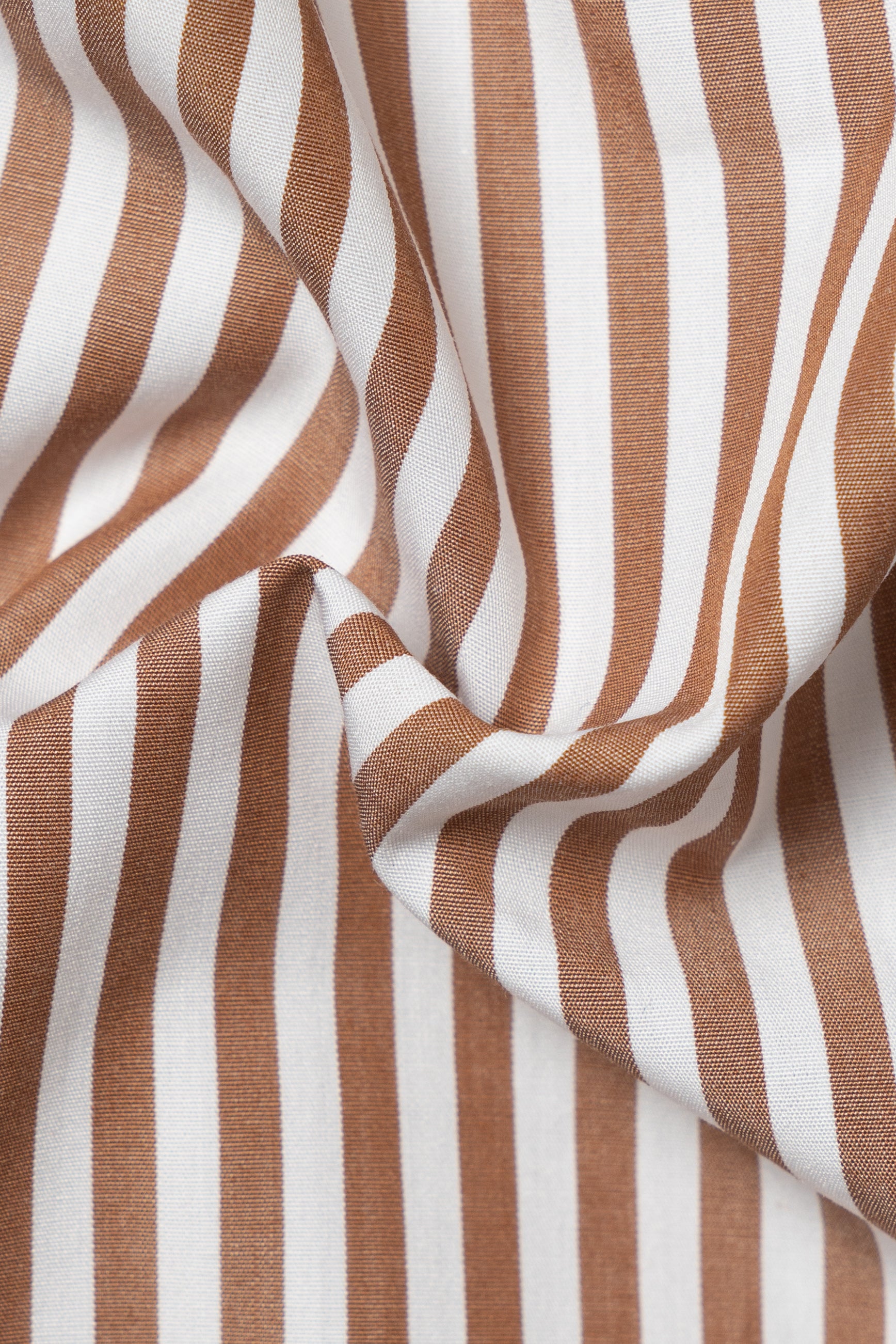 MTO Brown Stripe Cotton Shirt