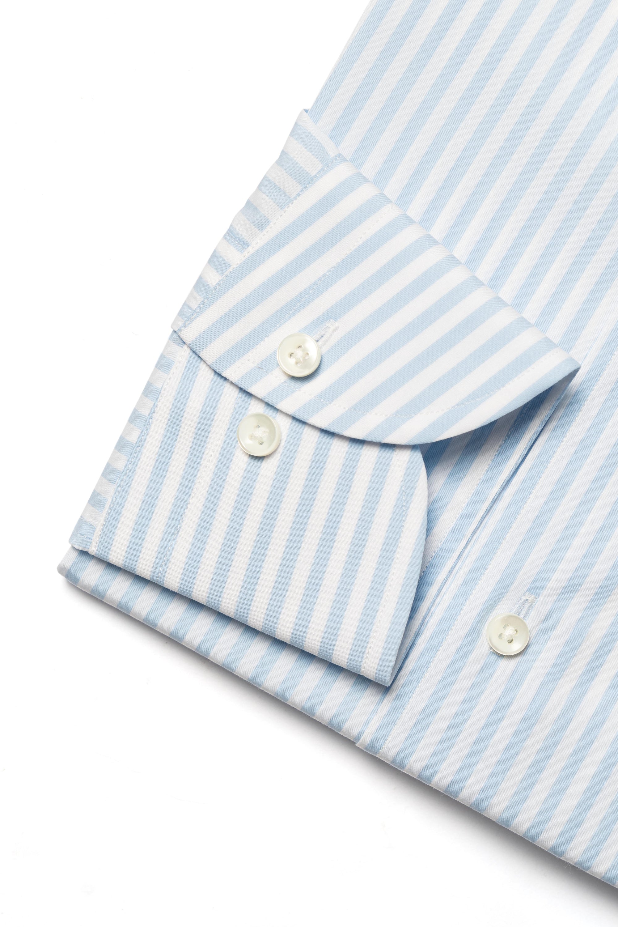 MTO Pale Blue Stripe Cotton Shirt