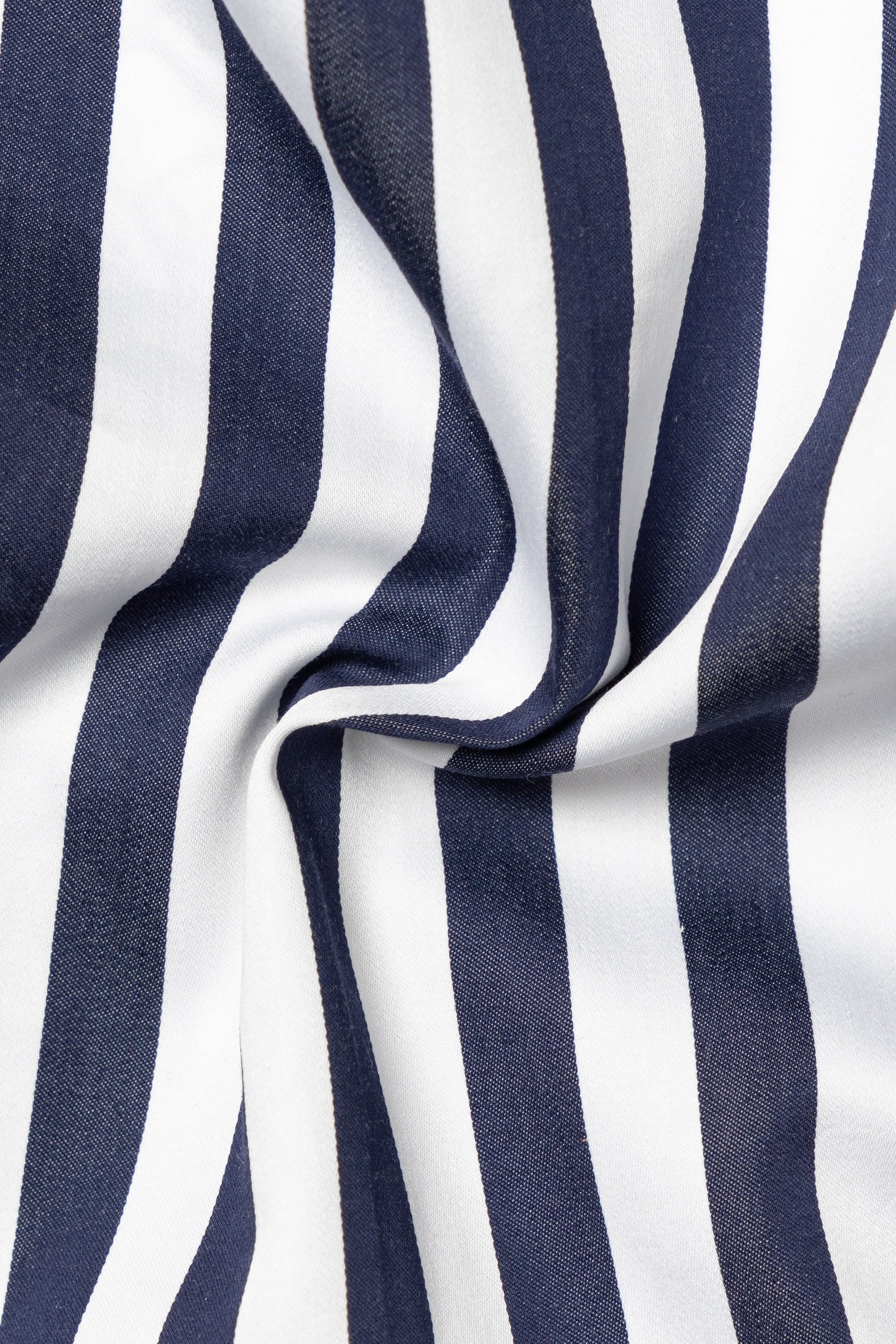 MTO Navy Stripe Cotton Shirt