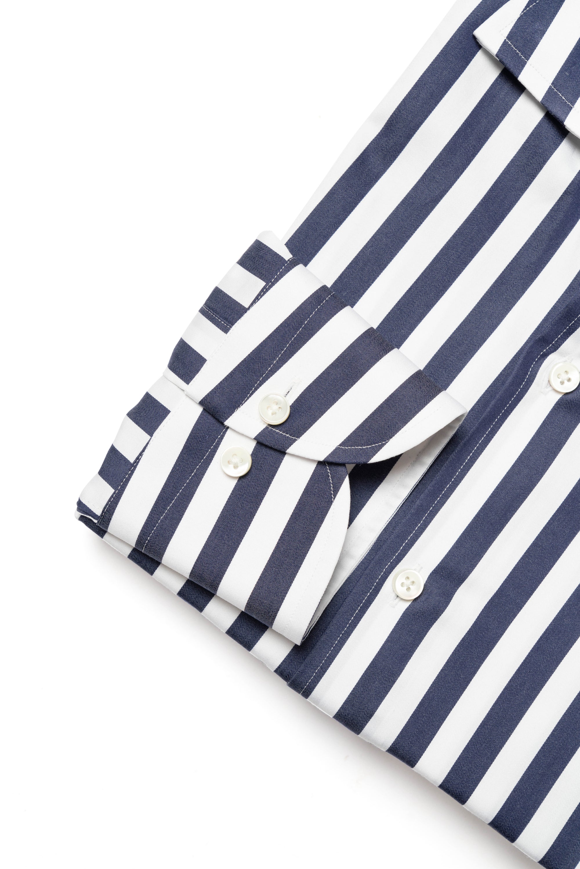 MTO Navy Stripe Cotton Shirt