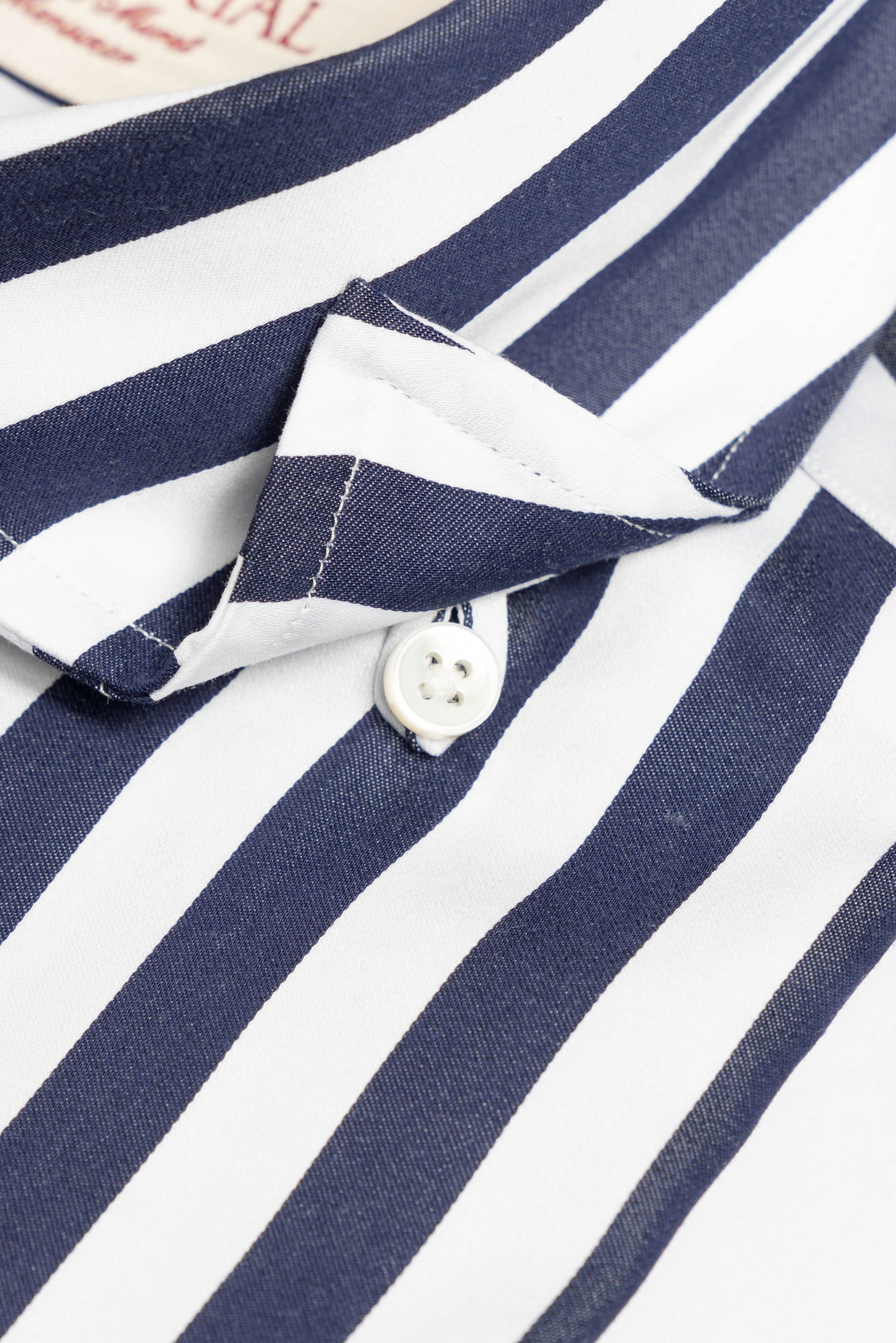 MTO Navy Stripe Cotton Shirt