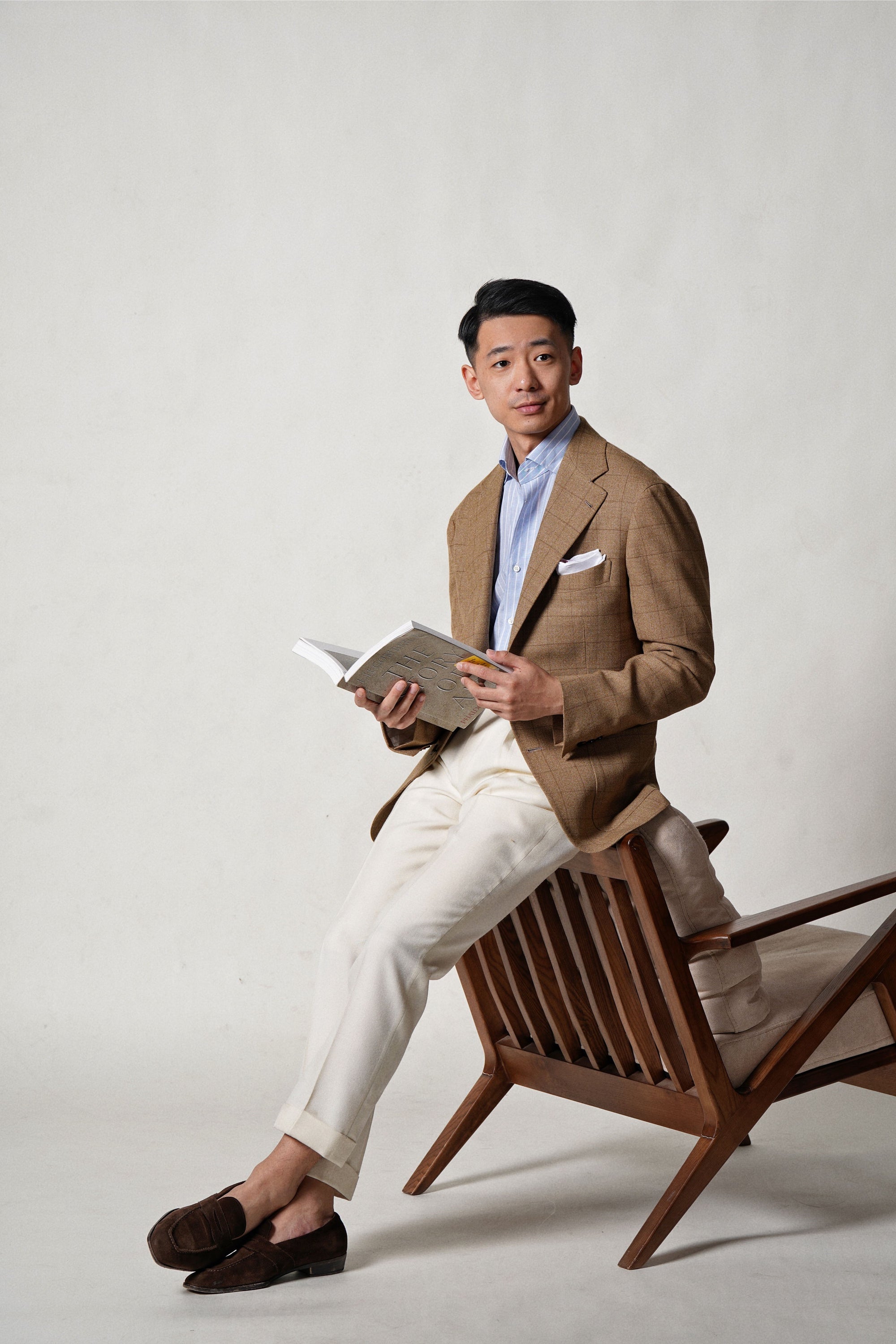 Pale Blue Stripe Blending Shirt