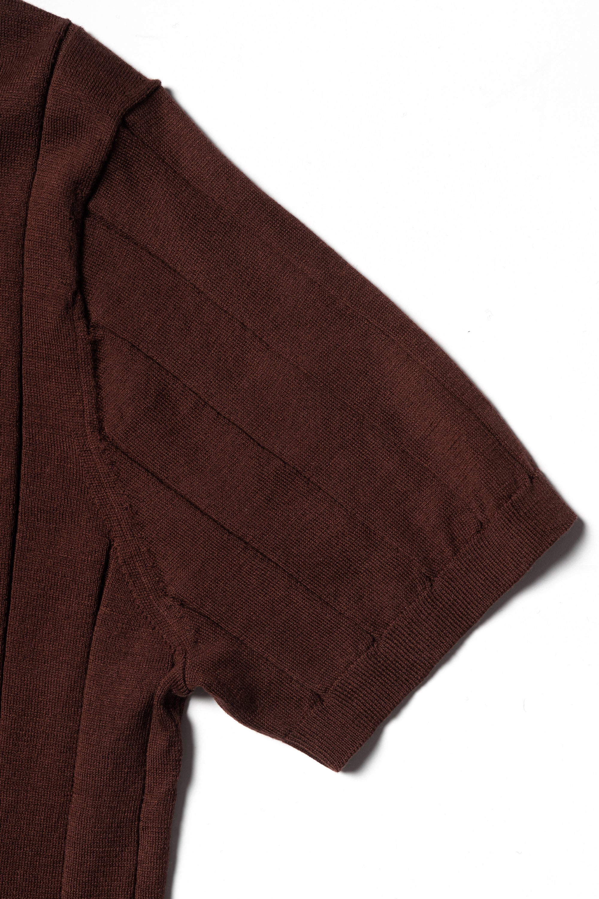 Black / Burgundy Cotton Silk Crew Neck