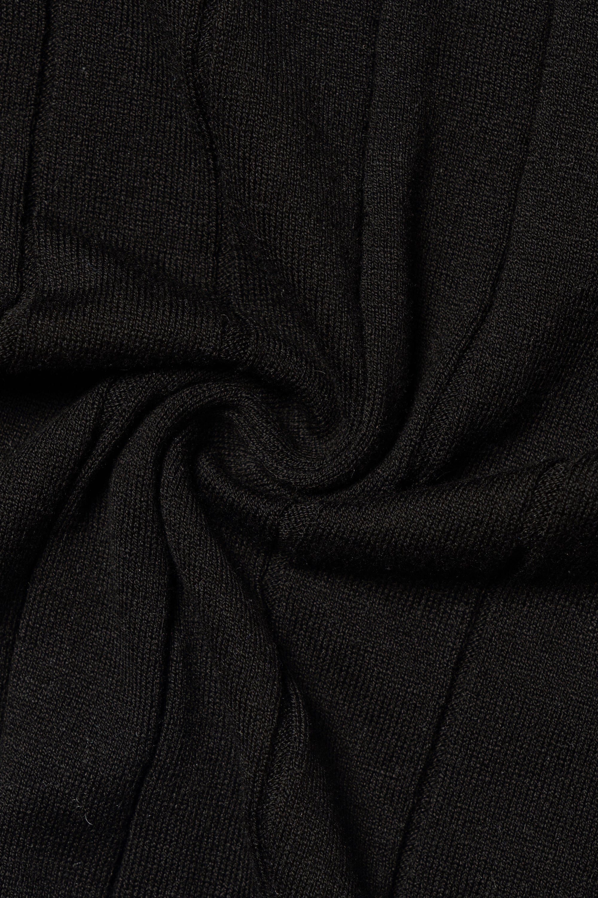 Black / Burgundy Cotton Silk Crew Neck