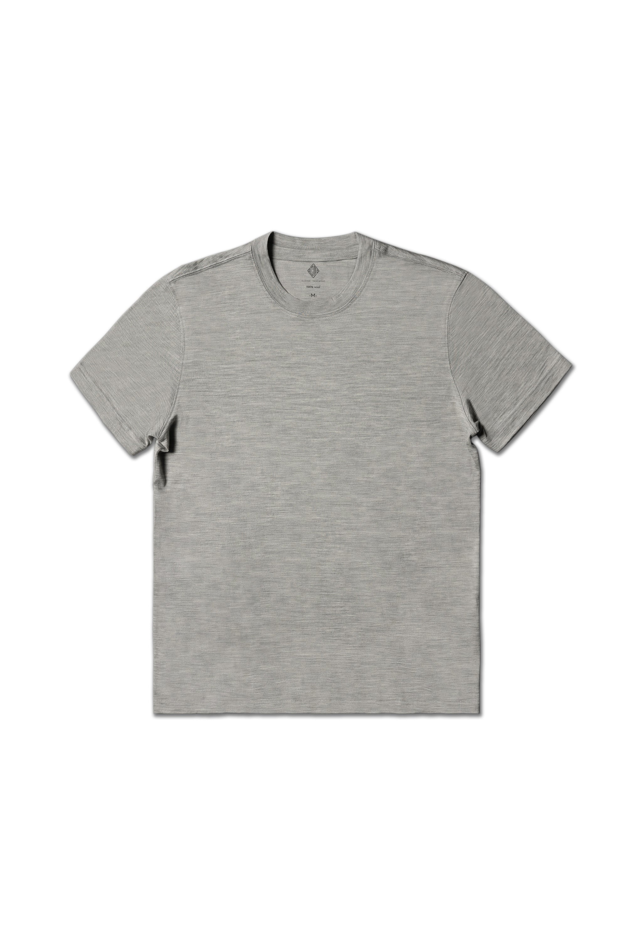 Grey / Black 17 Micron 120s Wool T-shirt