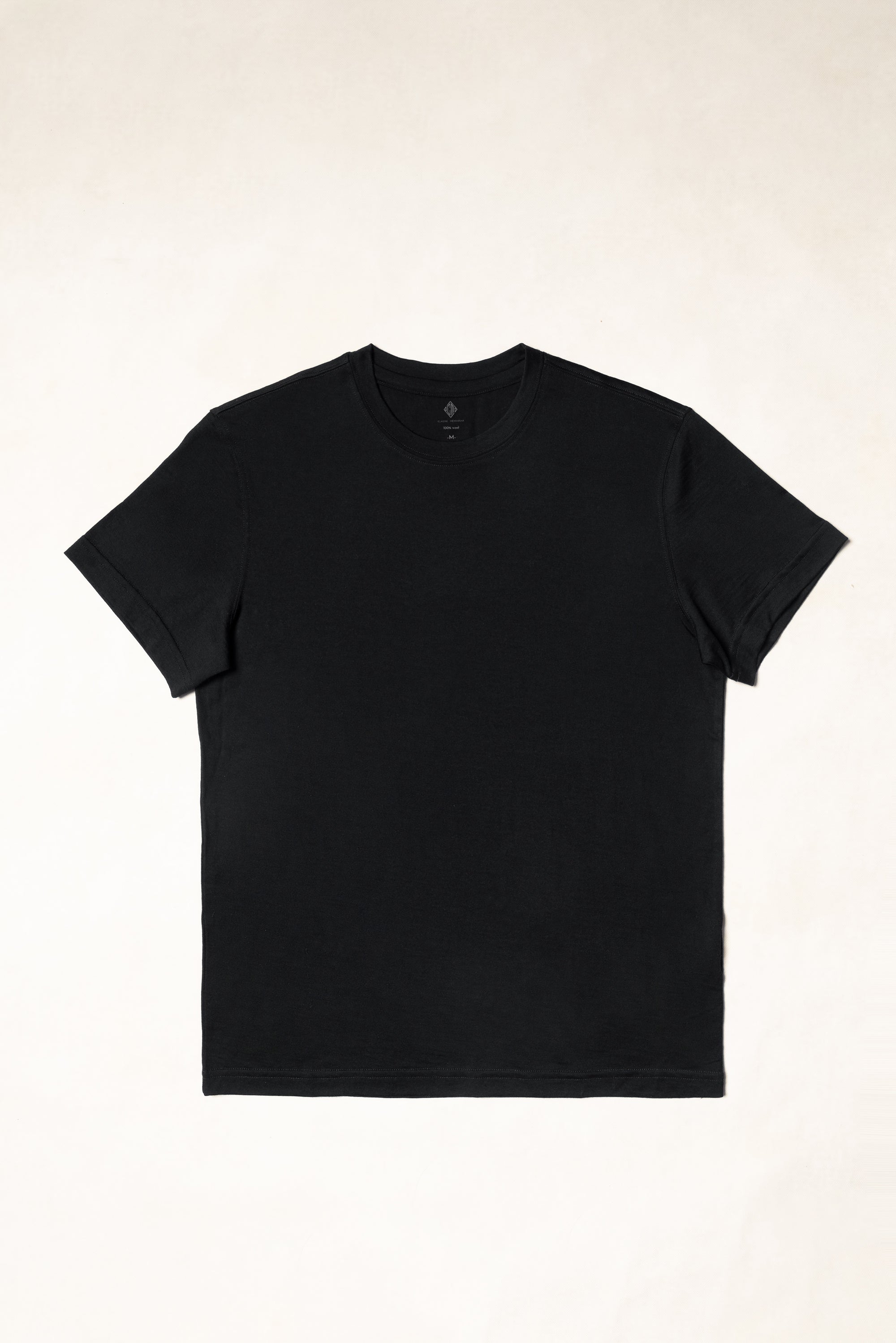 Grey / Black 17 Micron 120s Wool T-shirt