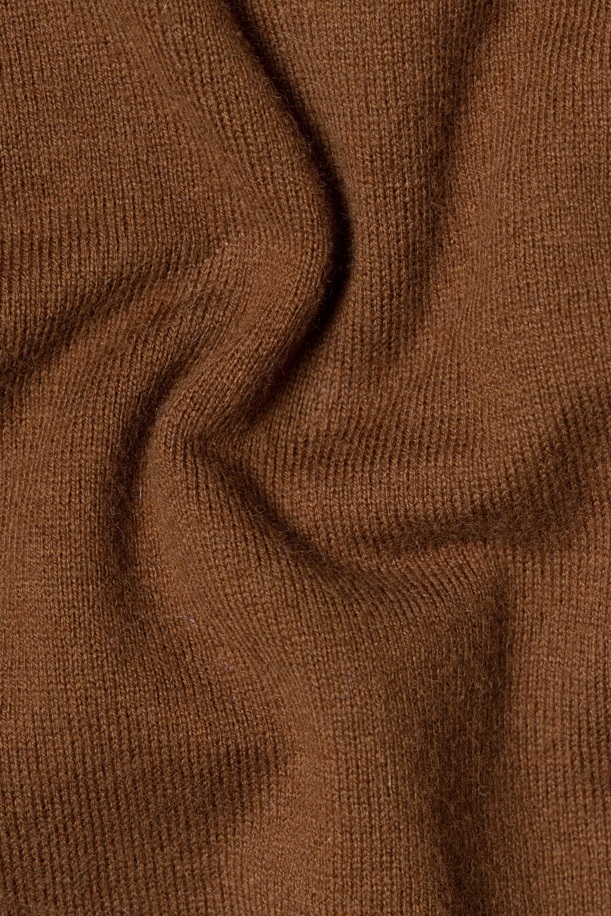 Tobacco Cotton Cashmere Knitted Polo