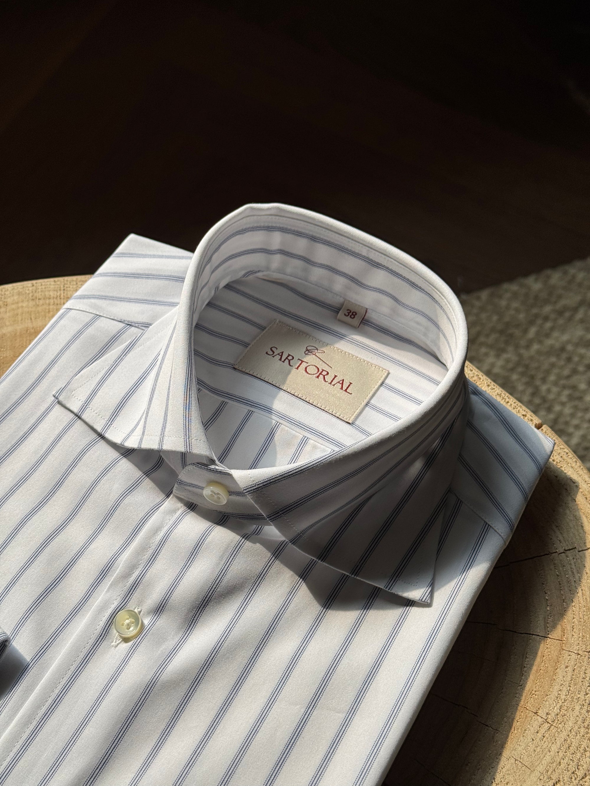 MTO Stipe Cotton Shirt #452 #458