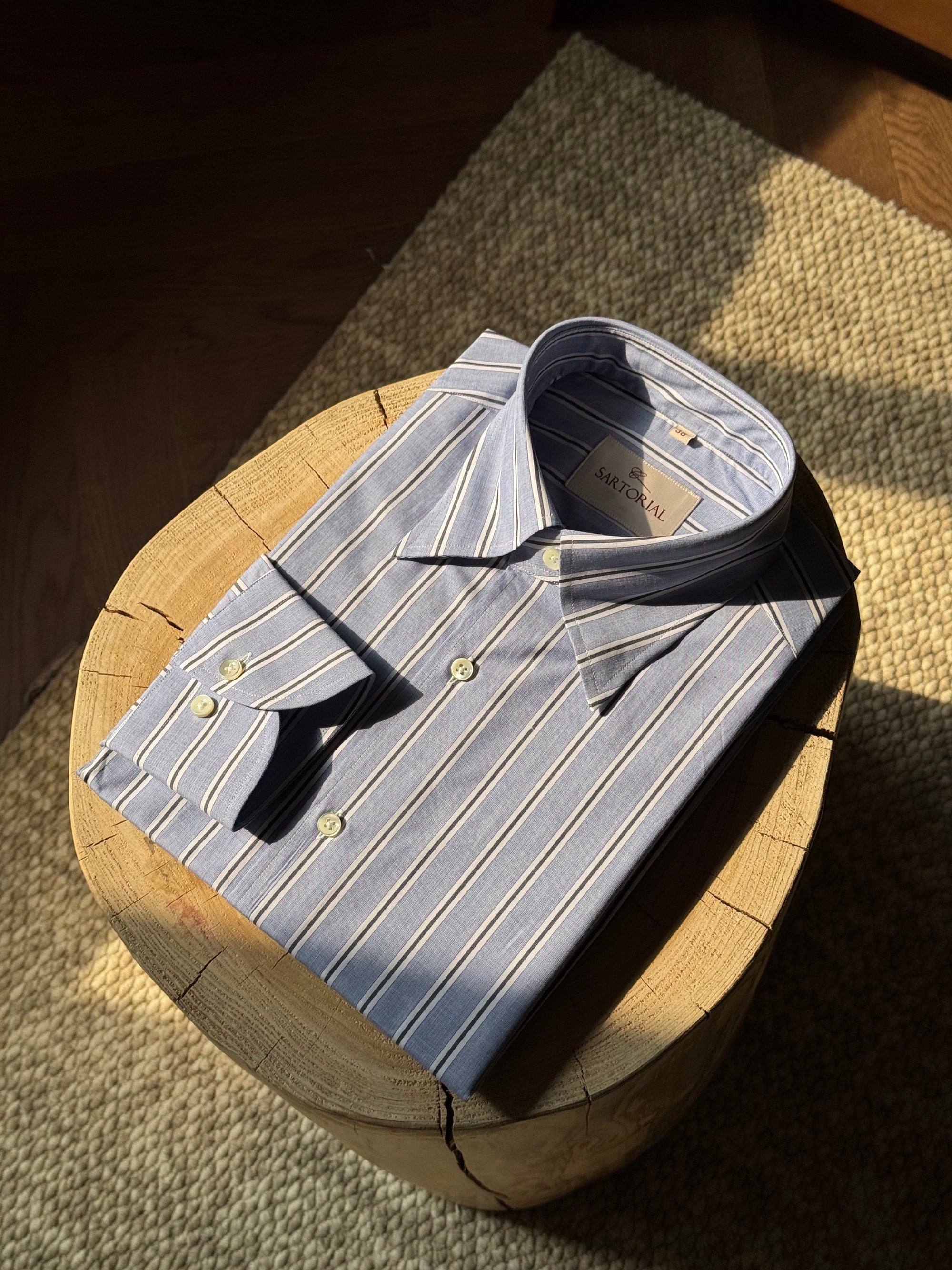 MTO Stipe Cotton Shirt #452 #458