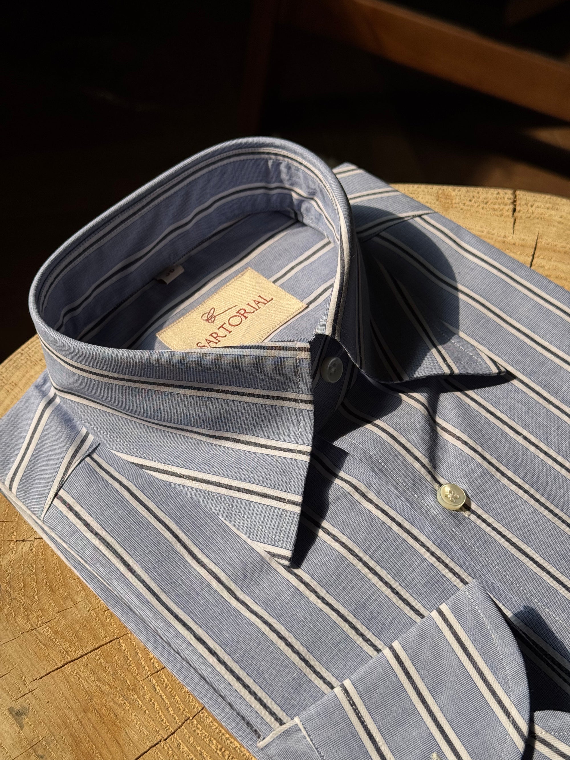 MTO Stipe Cotton Shirt #452 #458