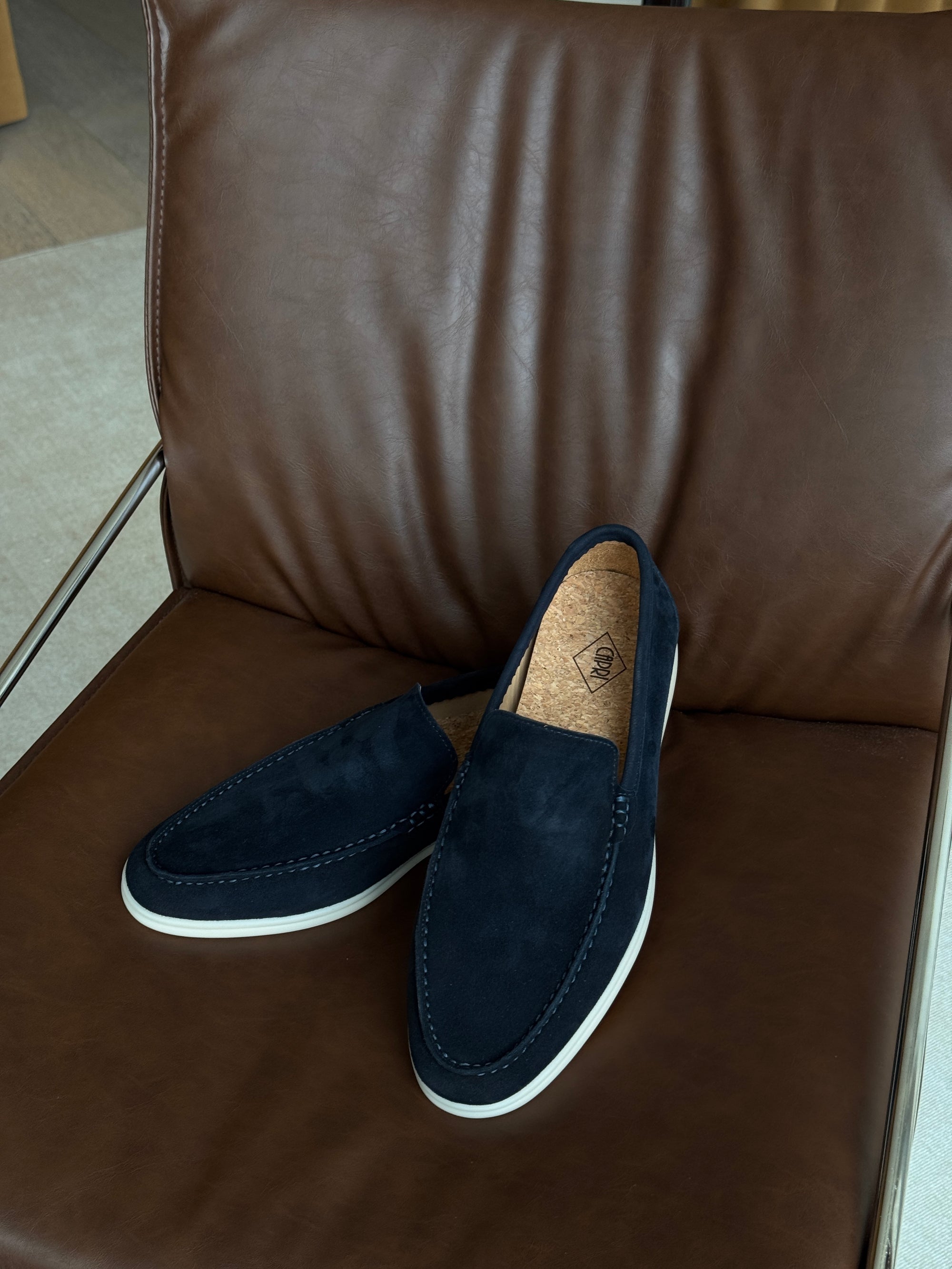 Navy Capri Loafers