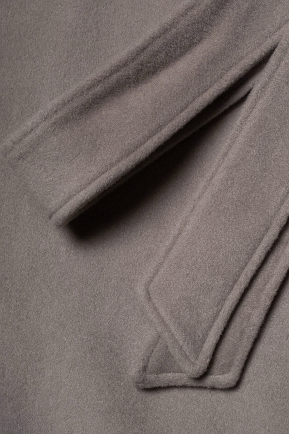 Violet Grey Wool Balmacaan Coat #853