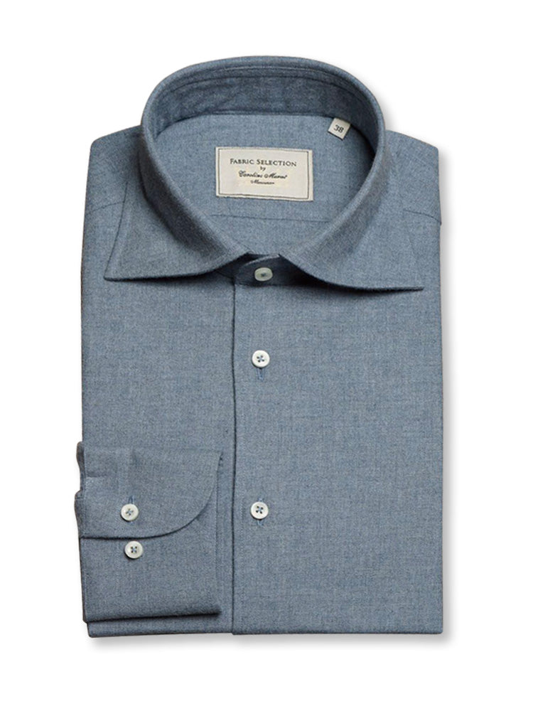 MTO Dark Blue Flannel Shirt